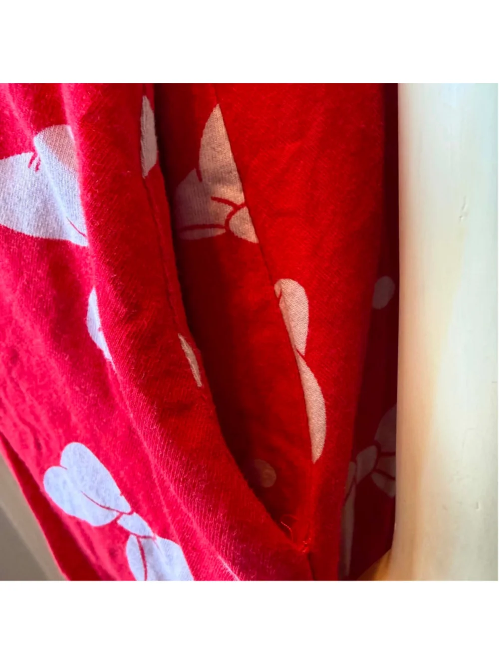 Disney Minnie Mouse Bow Print Women Pajama Dress Red White Size 1X